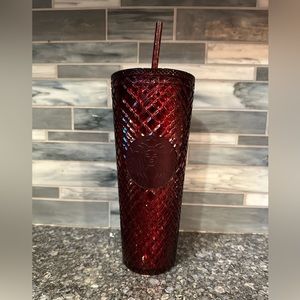 Starbucks 2022 Red merlot Jewel 24 oz Travel Tumbler